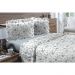 Jogo de Cama Queen 180 fios Romantique Azul Claro 4 peças Textil Lar
