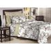 Jogo de Cama Queen 200 fios Top Confort Verde Floral 4 peças Textil Lar