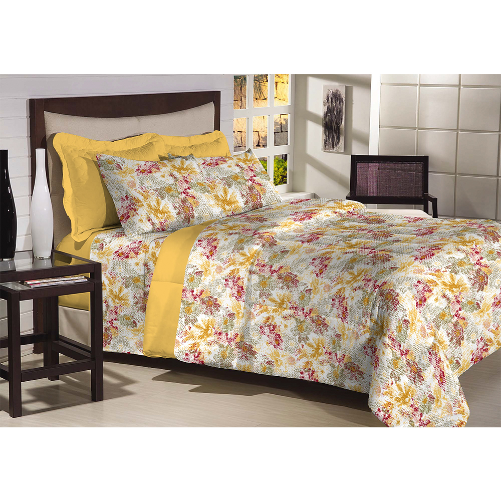 Jogo de Cama Solteiro 150 fios Primore Summer 3 peças