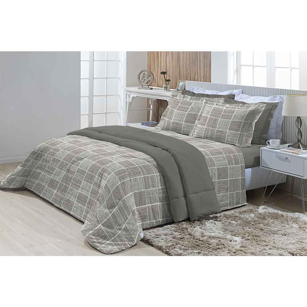 Jogo de Cama Solteiro 180 fios Innovare Manhattan 3 peças Textil Lar