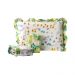 Jogo de Cama Solteiro 180 fios Romantique Verde Floral com Xadrez 3 peças Textil Lar
