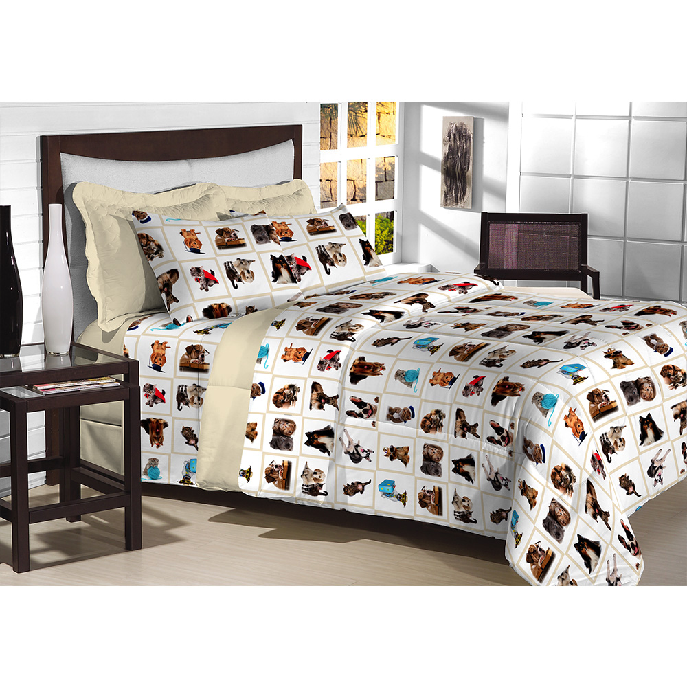 Jogo de Cama Solteiro Linha Pet 180 fios Innovare  3 peças Textil Lar