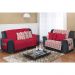 Kit Protetor de Sofá Dupla Face 2 e 3 lugares Decore Vermelho Estampado 2 peças Textil Lar