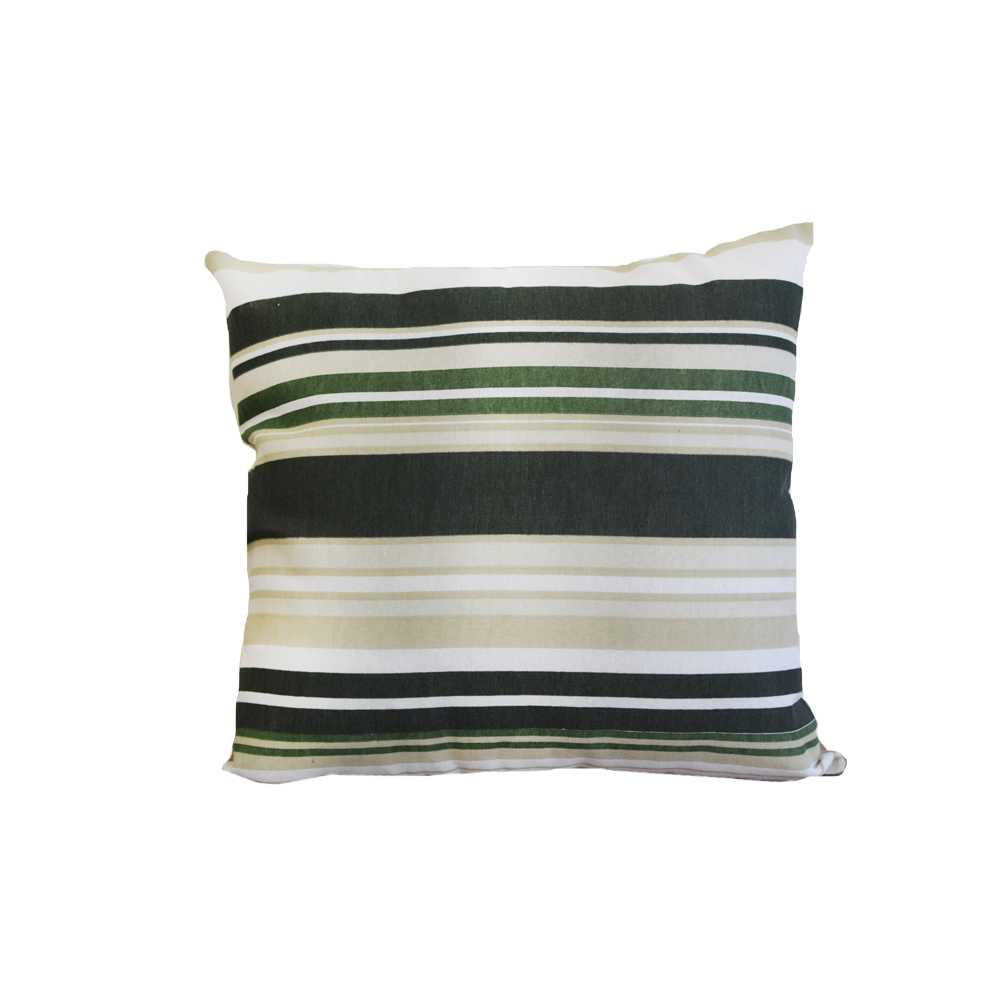 Kit de Almofada Decore Musgo Listrado 40x40 com aba Têxtil Lar