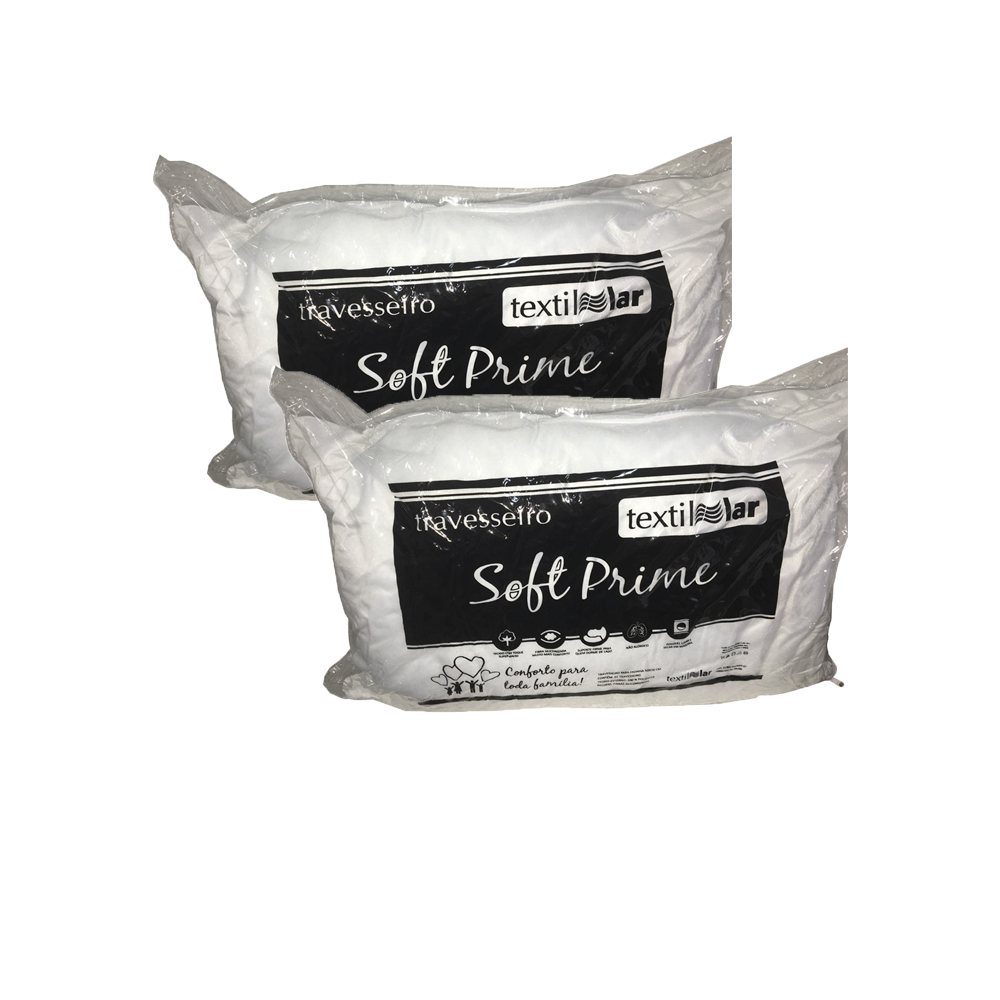 Kit de Travesseiro 2 peças Soft Prime 50x70 Textil Lar