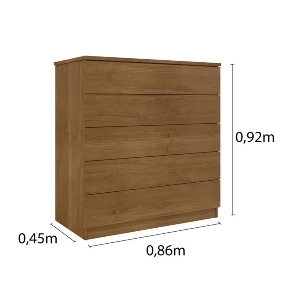 Cômoda 5 Gavetas Premium Cinamomo