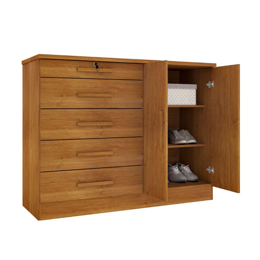 Cômoda Istambul 2 Portas 5 Gavetas TCIL Cinamono