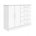 Cômoda New Athos 5 Gavetas com Sapateira D'Doro Branco