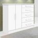 Cômoda New Athos 5 Gavetas com Sapateira D'Doro Branco