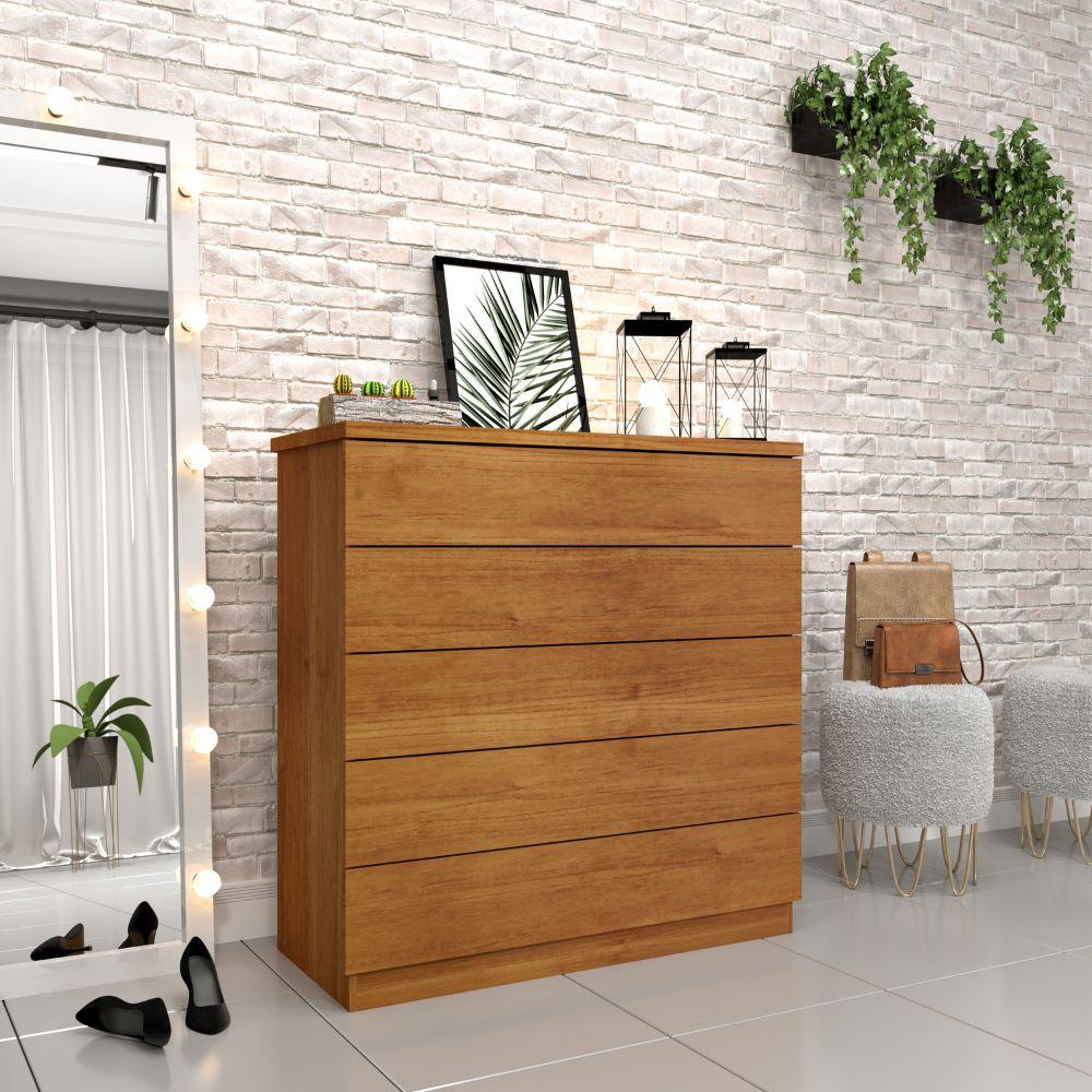 Cômoda Premium 5 Gavetas TCIL Cinamono