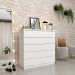 Cômoda Premium Branco 5 Gavetas Móveis Tcil
