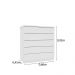 Cômoda Premium Branco 5 Gavetas Móveis Tcil