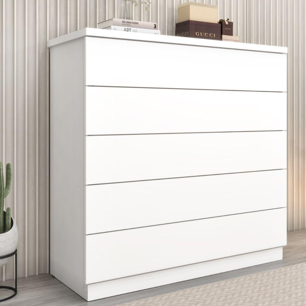 Cômoda Premium Neve 5 Gavetas Móveis Tcil