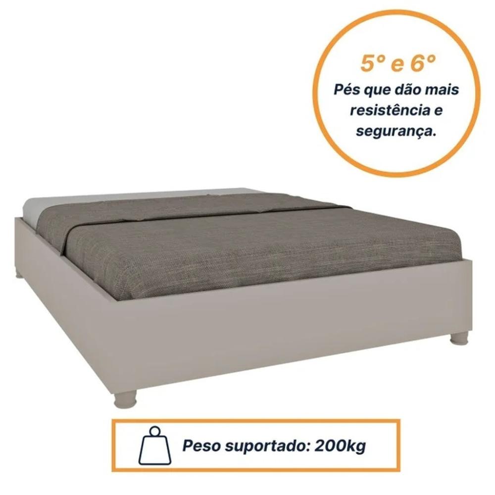 Cama Box Mônaco Casal Queen TCIL Off White