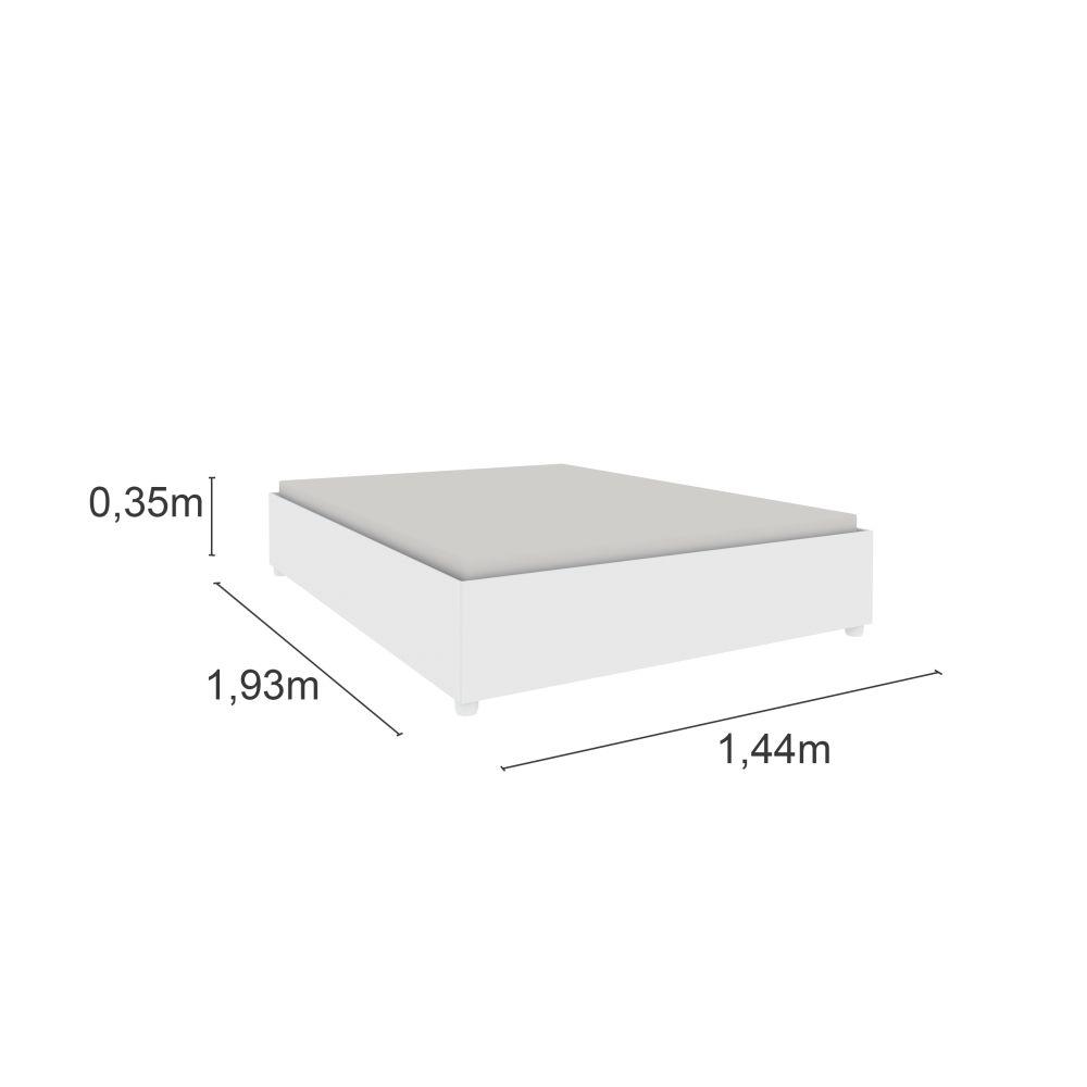 Cama Box Mônaco Casal TCIL Branco