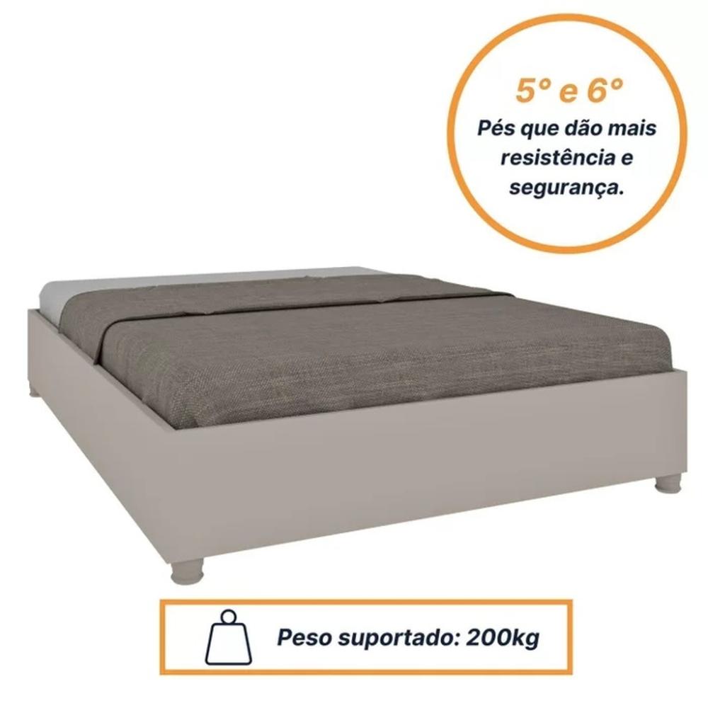Cama Box Mônaco Casal TCIL Off White