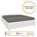 Cama Box Queen Mônaco Neve Móveis Tcil