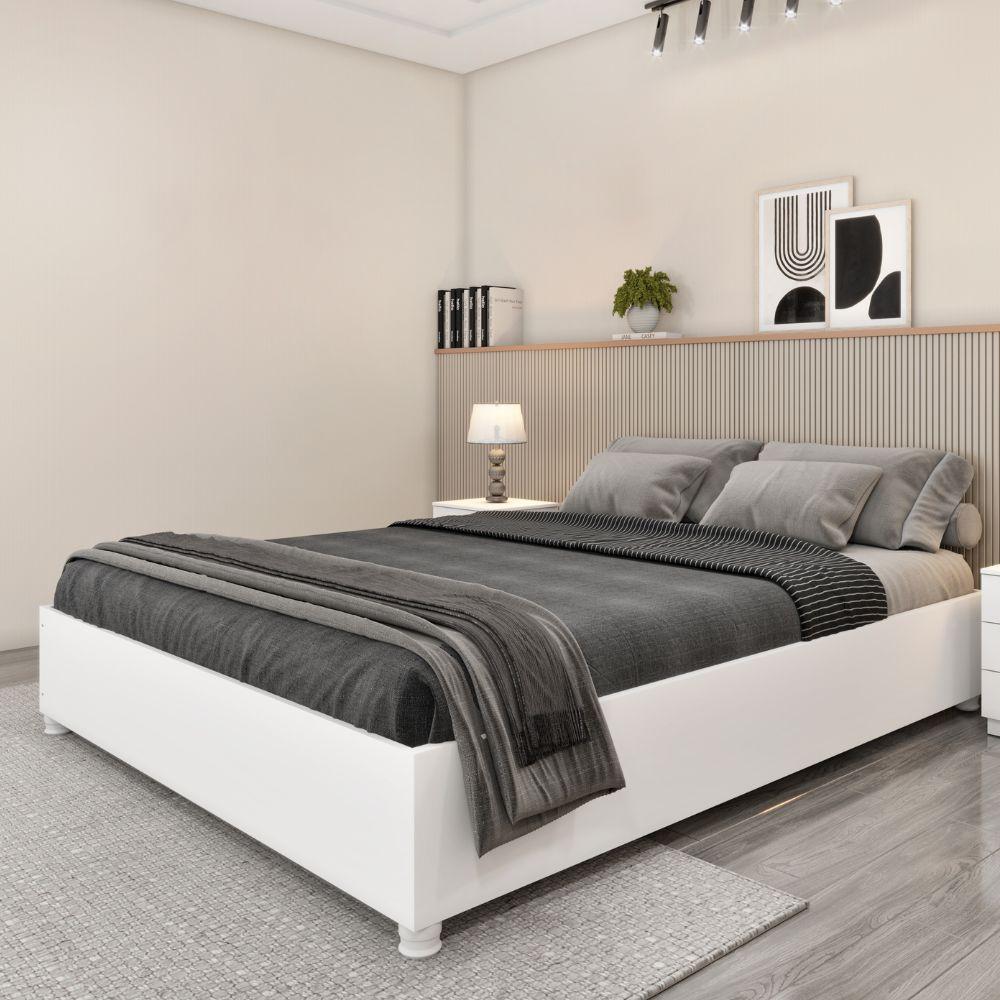 Cama Box Queen Mônaco Neve Móveis Tcil
