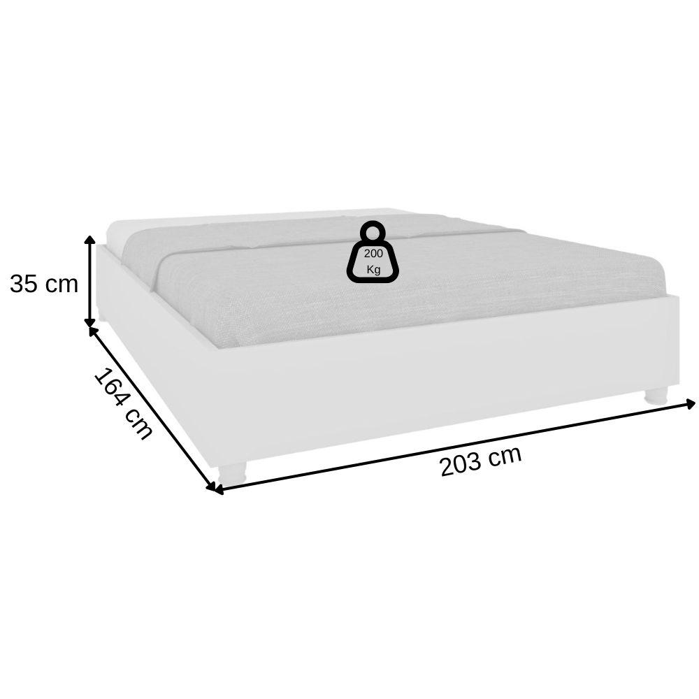 Cama Box Queen Mônaco Neve Móveis Tcil