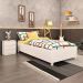 Cama Box Solteiro Mônaco Branco Móveis Tcil