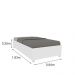 Cama Box Solteiro Mônaco Branco Móveis Tcil