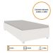 Cama Box Solteiro Mônaco Branco Móveis Tcil