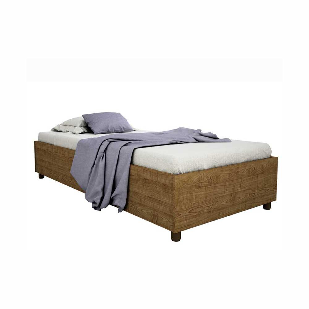 Cama Box Solteiro Mônaco Cinamomo Móveis Tcil