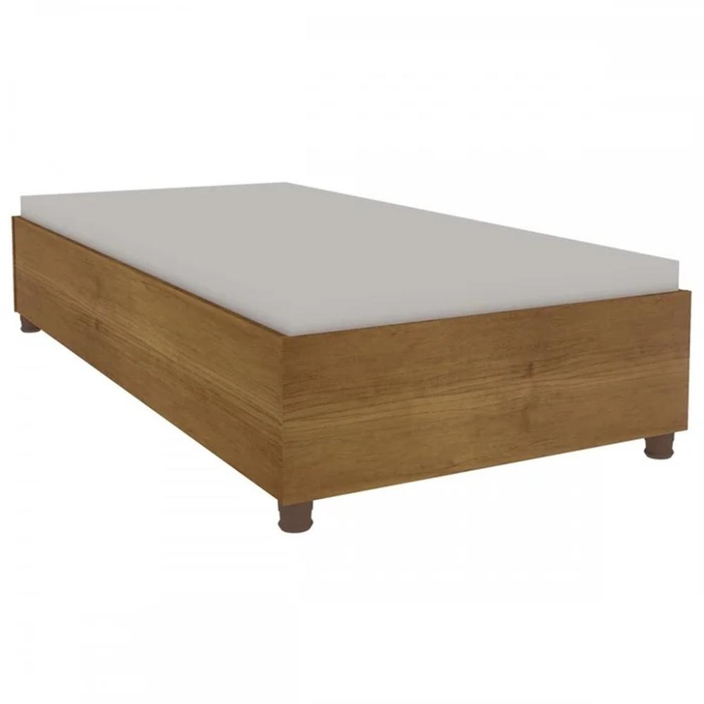 Cama Box Solteiro Mônaco Cinamomo Móveis Tcil