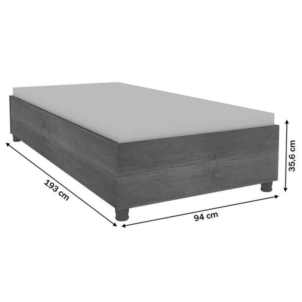 Cama Box Solteiro Mônaco Cinamomo Móveis Tcil