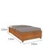 Cama Box Solteiro Mônaco Cinamomo Móveis Tcil