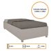 Cama Box Solteiro Mônaco Off White Móveis Tcil