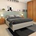 Cama Casal Monaco Tcil Off White