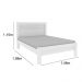 Cama Casal Safira TCIL 100% MDF Branco