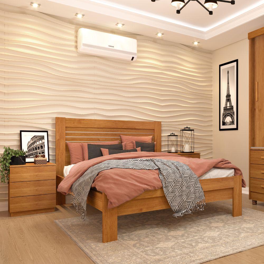 Cama Casal Safira TCIL 100% MDF Cinamomo