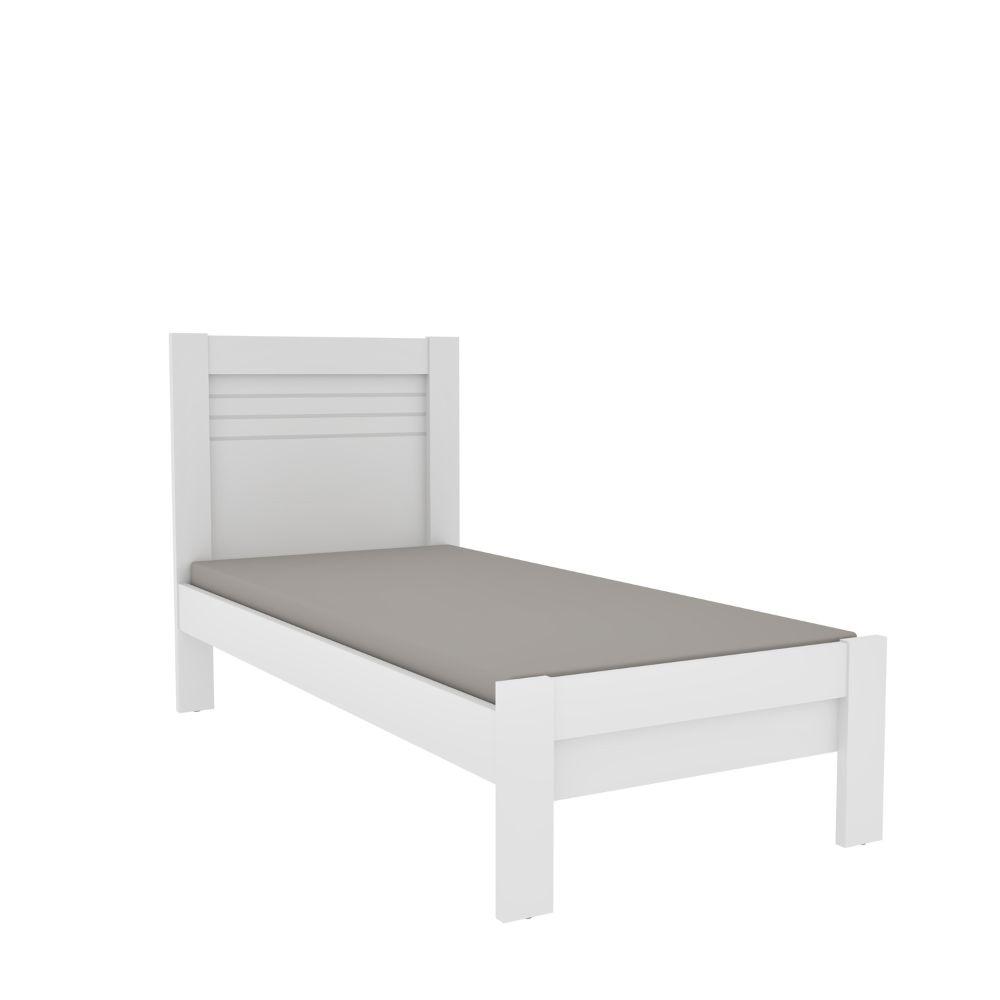 Cama Solteiro Safira TCIL 100% MDF Branco