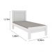 Cama Solteiro Safira TCIL 100% MDF Branco