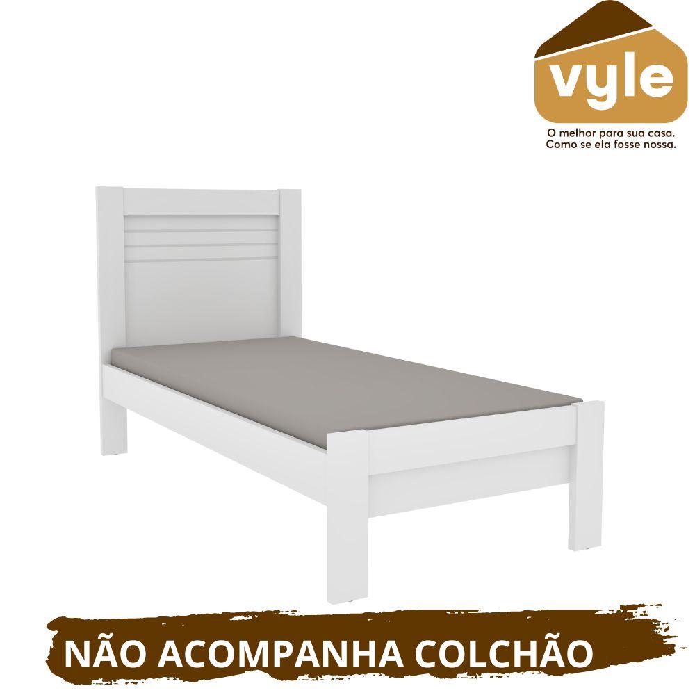 Cama Solteiro Safira TCIL 100% MDF Branco