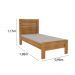 Cama Solteiro Safira TCIL 100% MDF Cinamomo