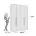 Guarda Roupa Dinamarca 4 Portas e 2 Gavetas TCIL Branco