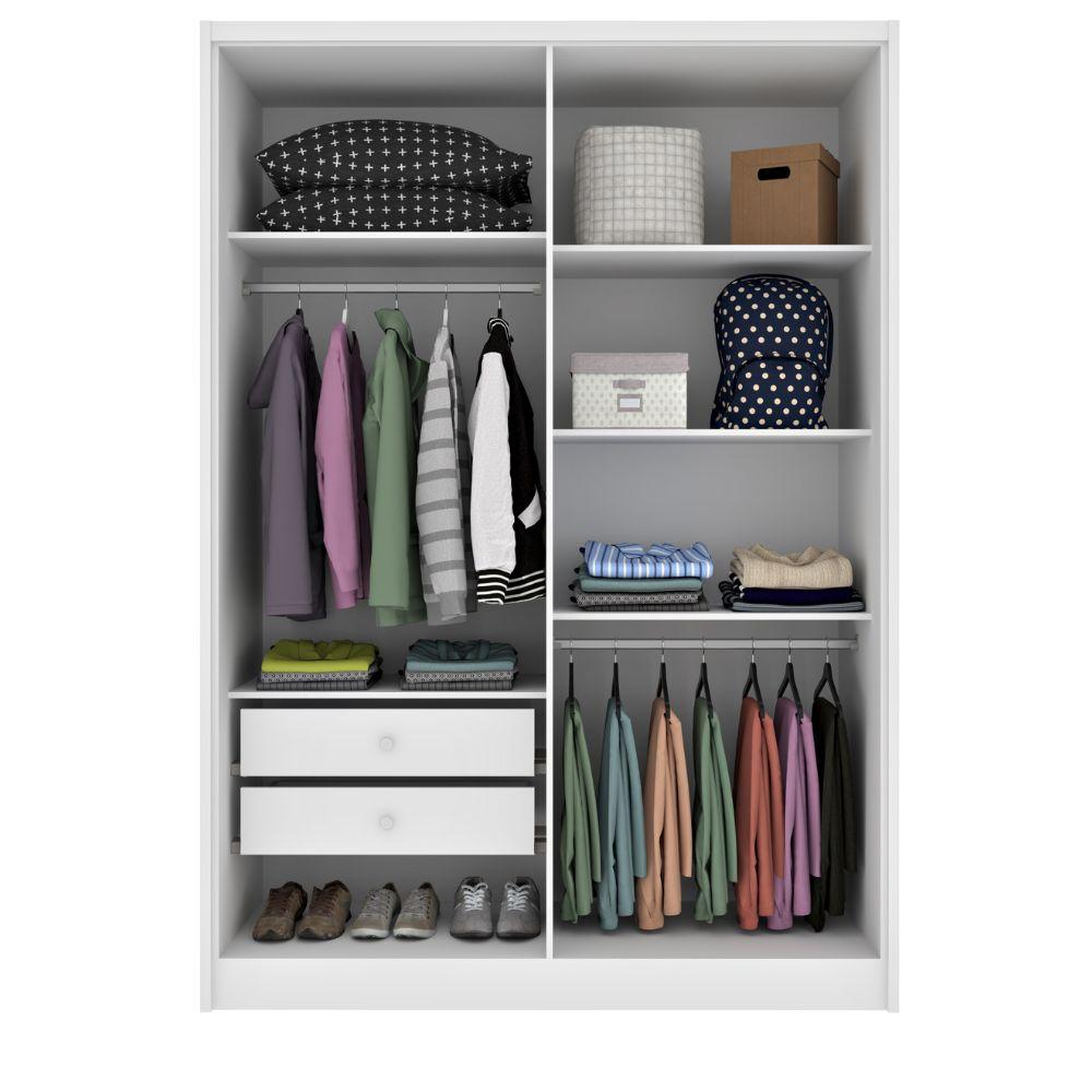 Guarda Roupa Dinamarca 4 Portas e 2 Gavetas TCIL Branco