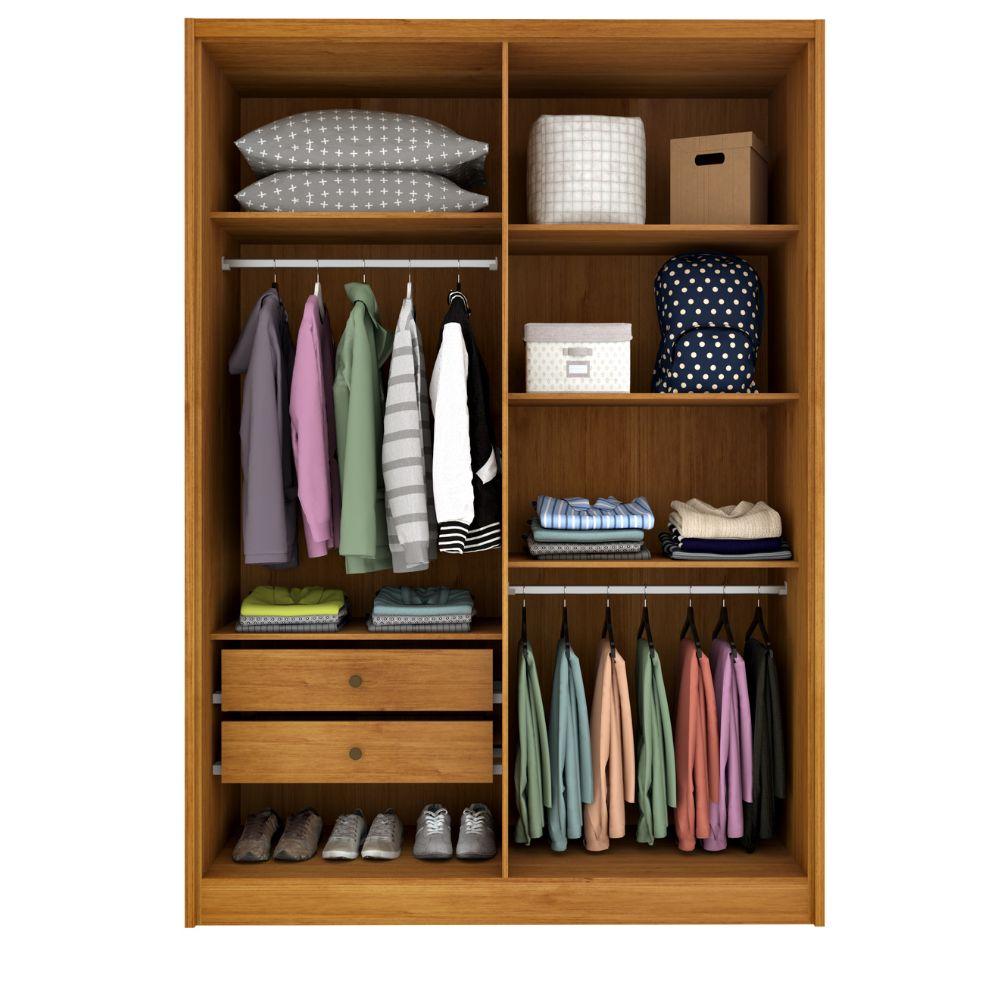 Guarda Roupa Dinamarca 4 Portas e 2 Gavetas TCIL Cinamomo