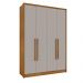 Guarda Roupa Dinamarca 4 Portas e 2 Gavetas TCIL Cinamomo Off White