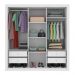 Guarda Roupa Valência 3 Portas 4 Gavetas TCIL Branco