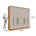 Guarda Roupa Veneza 6 Portas 4 Gav TCIL Cinamomo Off Whiite