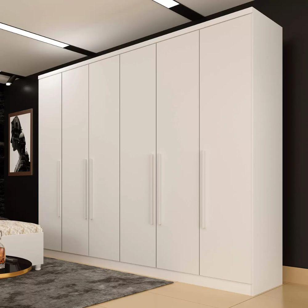 Guarda Roupa Veneza 6 Portas 4 Gavetas TCIL Branco