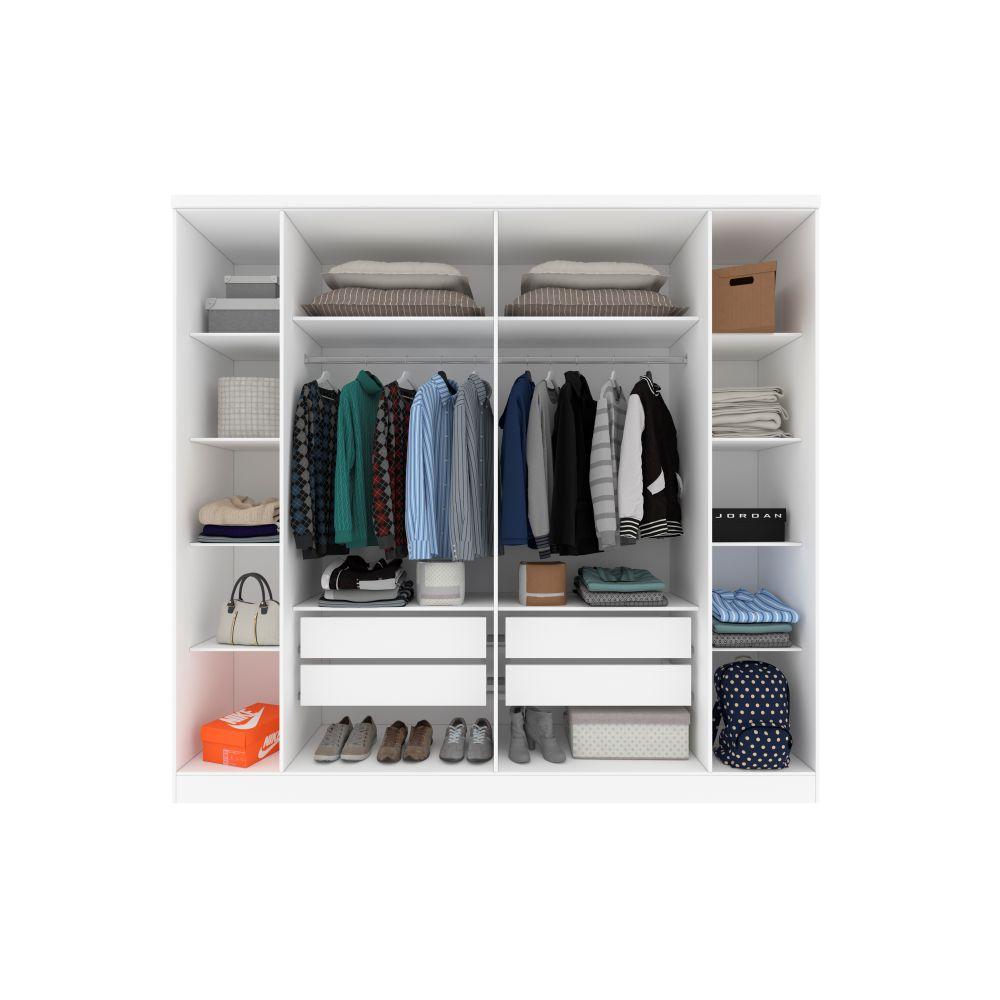 Guarda Roupa Veneza 6 Portas 4 Gavetas TCIL Branco