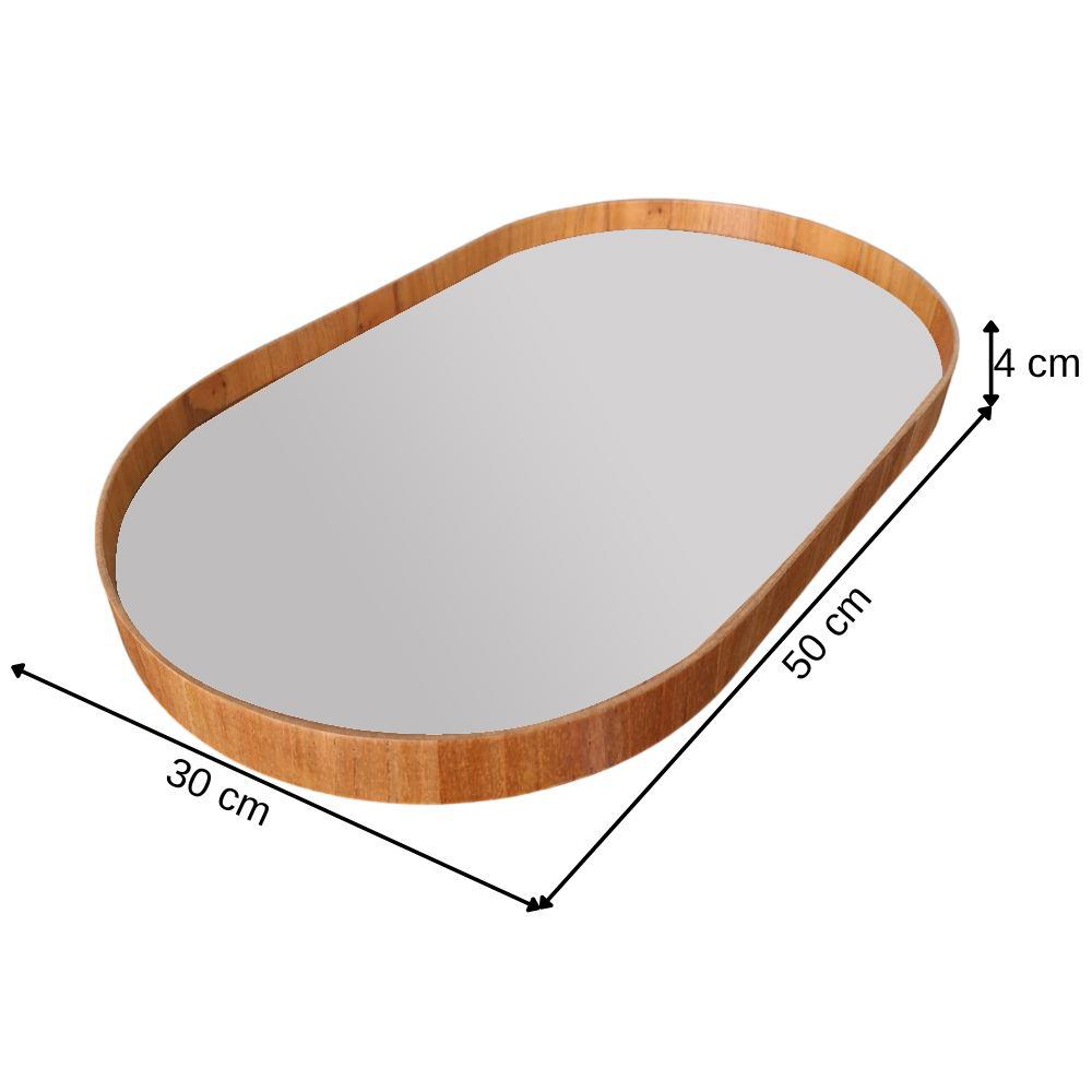 Bandeja Espelhada Decorativa Sarah Laminada Cinamomo
