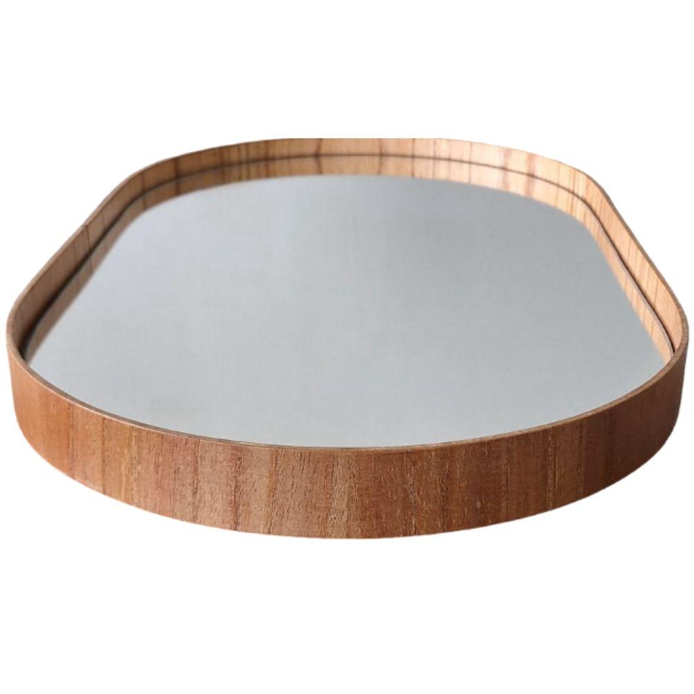 Bandeja Espelhada Decorativa Sarah Laminada Cinamomo