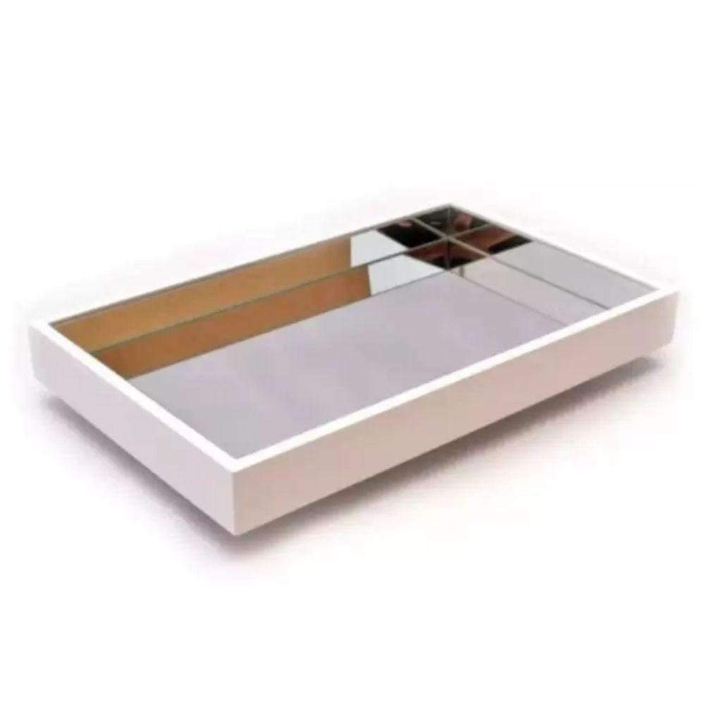 Bandeja Espelhada Laqueada Flutuante Off White