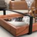 Bandeja Espelhada MDF Laminado Castanho com Alça em Metal Preto